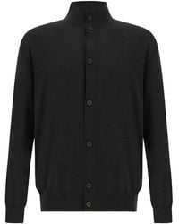 Paul & Shark - High-Neck Button-Up Cardigan - Lyst