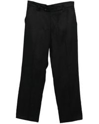 Dell'Oglio - Pressed-Crease Straight-Leg Trousers - Lyst