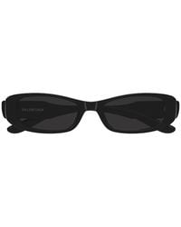 Balenciaga - Bb Logo-Plaque Rectangle-Frame Sunglasses - Lyst