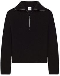 Courreges - Ribgebreide Trui Met Rits - Lyst