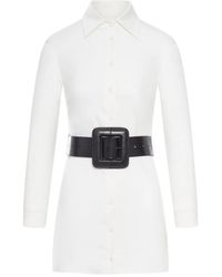 Balenciaga - Blousejurk Met Ceintuur - Lyst