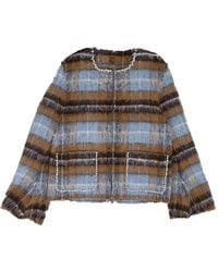 BIRTH OF ROYAL CHILD - Pearl-Embellished Plaid Jacket - Lyst
