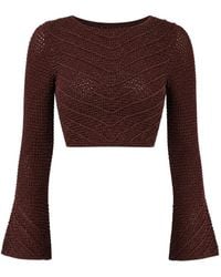 Devon Windsor - Erin Crochet-Knit Cropped Top - Lyst