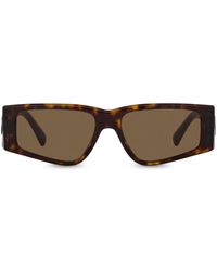 Dolce & Gabbana - Tortoiseshell-effect Rectangle-frame Sunglasses - Lyst