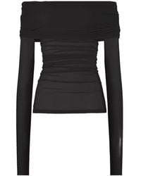 Wolford - Draped Semi-Sheer Top - Lyst