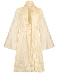 Philosophy Di Lorenzo Serafini - Floral-Motif Tie Midi Dress - Lyst
