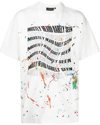 Mostly Heard Rarely Seen - Warped-Logo Short-Sleeve T-Shirt - Lyst