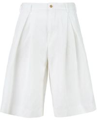 Comme des Garçons - Pleated Twill Shorts - Lyst