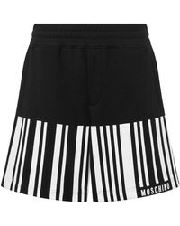 Moschino - Striped Cotton Track Shorts - Lyst