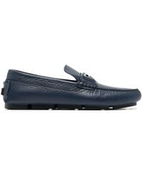 Versace - Slip-on Leather Loafers - Lyst