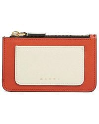 Marni - Saffiano Leather Colour-Block Wallet - Lyst