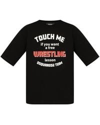 DSquared² - T-Shirt mit Slogan-Print - Lyst