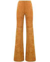Alberta Ferretti - High-Waisted Flared Trousers - Lyst