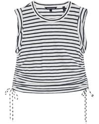 Veronica Beard - Stripe-print Pima Cotton Tank Top - Lyst