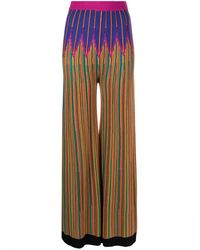 Forte Forte - Knitted Abstract-stripe Trousers - Lyst