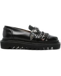 Toga - Ring-Detail Leather Loafers - Lyst