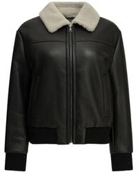 Semler - Shearling-Collar Leather Coat - Lyst
