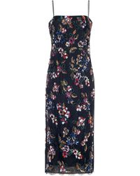 Adam Lippes - Floral-embroidered Silk Midi Dress - Lyst