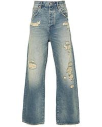 Purple Brand - Distressed Straight-Leg Jeans - Lyst