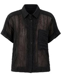 Pharaoh - Zoey Sheer Crinkled Shirt - Lyst