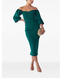 BWLDR - Off-Shoulder Midi Dress - Lyst