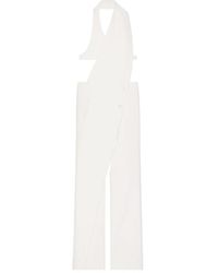 Courreges - Halter-Neck Over-Lapped Jumpsuit - Lyst