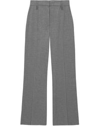 Ganni - High-Waisted Flared Trousers - Lyst