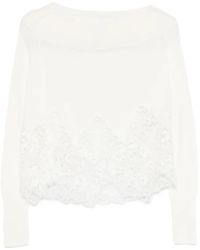 Ermanno Scervino - Trui Met Kanten Detail - Lyst
