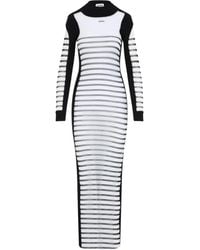Jean Paul Gaultier - Maxikleid Mariniere Aus Mesh - Lyst