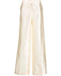 Maison Margiela - Straight-Leg Silk Trousers - Lyst