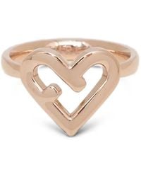 Furla - Ring Mit Herz-Logo-Plakette - Lyst