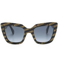 Moschino - Logo-Print Cat-Eye Frame Sunglasses - Lyst