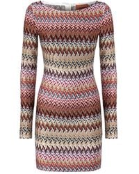 Missoni - Long-Sleeve Mini Dress - Lyst