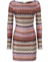 Missoni - Long-Sleeve Mini Dress - Lyst