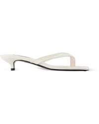 TOTEME - Square-Toe Leather Sandals - Lyst