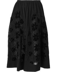 Comme des Garçons - Embroidered Flared Skirt - Lyst