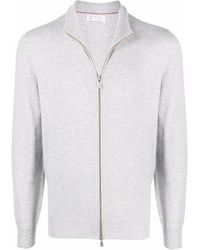 Brunello Cucinelli - Kaschmirpullover Mit Reißverschluss - Lyst