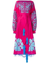 Yuliya Magdych 'porcelain Bouquet' Dress - Roze