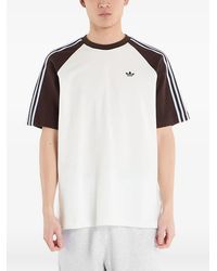 adidas - Britcore Raglan-Sleeve Logo-Embroidered T-Shirt - Lyst