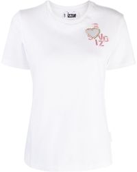 Izzue - Logo-embroidered Cotton T-shirt - Lyst