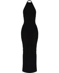 MISBHV - Fitted Perforated Long Dress With Slit - Lyst