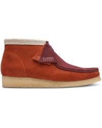 Clarks - Wallabee "dark Orange / Combination" デザートブーツ - Lyst
