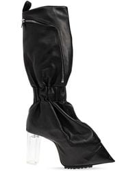 Rick Owens - Bottes Taquito En Cuir À Fronces - Lyst