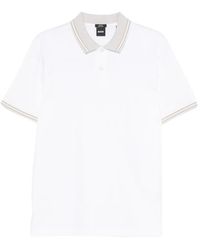 BOSS - Tipped-Trim Polo Shirt - Lyst