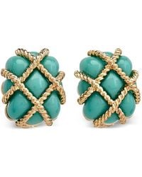 Kenneth Jay Lane - Quilted-Tone Clip Earrings - Lyst