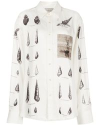 Pierre Louis Mascia - Shell-print Long-sleeve Shirt - Lyst