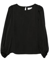 MEIMEIJ - Slit-Sleeve Pleated Top - Lyst