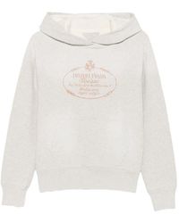 Prada - Logo-Print Hoodie - Lyst