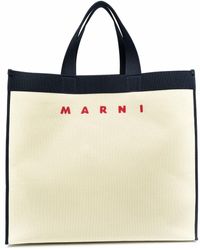 Marni - Shopper mit Logo-Print - Lyst