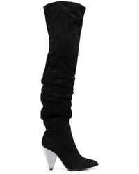 Philipp Plein - Ruched 120Mm Knee-High Boots - Lyst